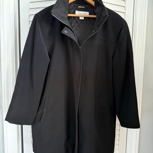 Calvin Klein - black insulated hooded coat